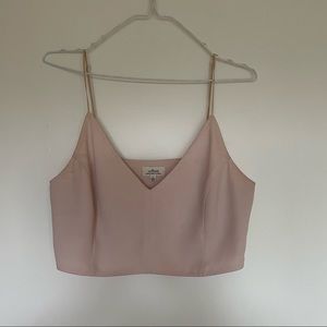 Wilfred light pink V neck crop tank top size 6